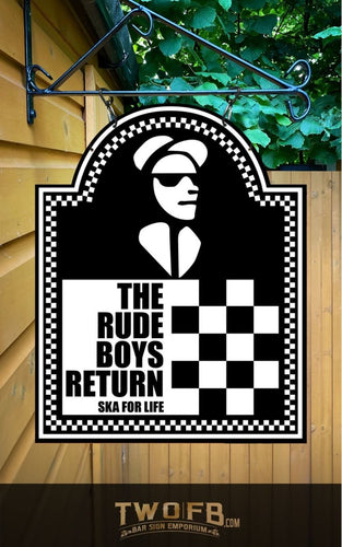 Rude Boys Return | Two Tone Bar Sign | Personalised Pub Sign