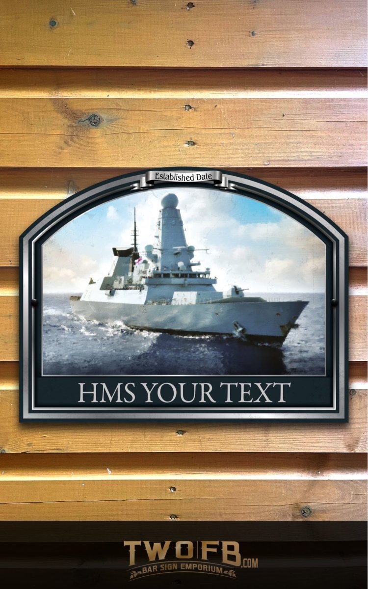 Sailors Arms | Personalised Home Bar Sign | Royal Navy | HMS Dauntless ...