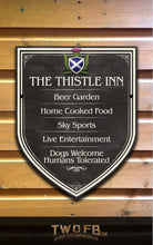 Load image into Gallery viewer, The Scottish Thistle Inn ChalkBoard Personalised Bar Sign Custom Signs from Twofb.com signs for bars
