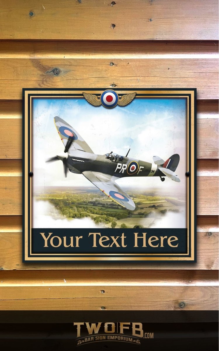 Spitfire Inn | Personalised Bar Sign | Replica Pub Sign – Two Fat ...