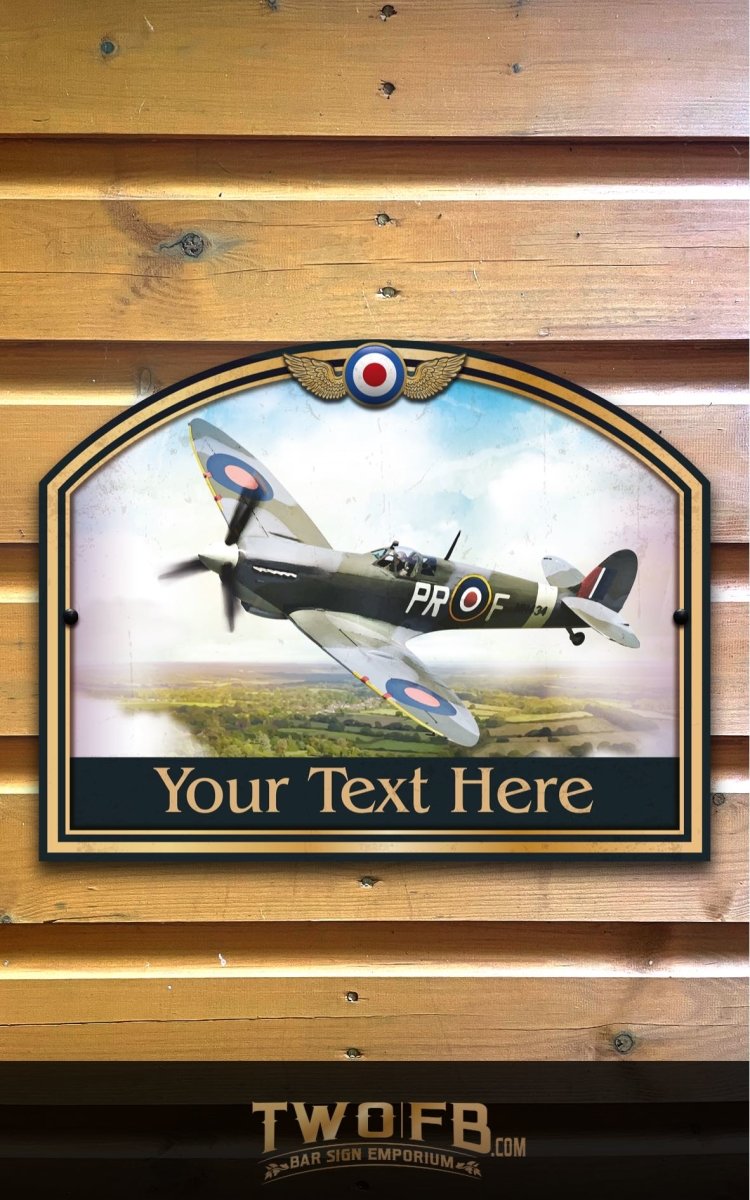 Spitfire Inn | Personalised Bar Sign | Replica Pub Sign – Two Fat ...