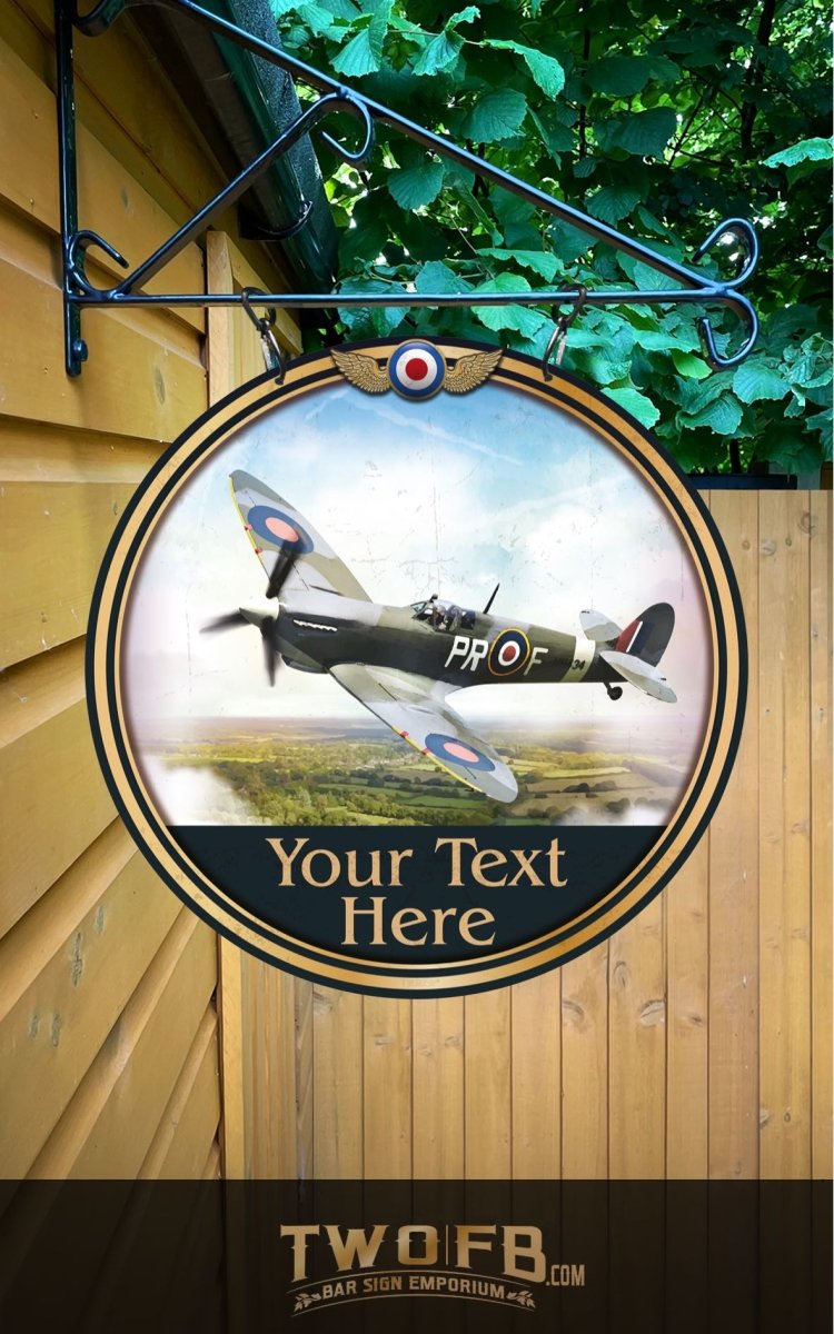 Spitfire Inn | Personalised Bar Sign | Replica Pub Sign – Two Fat ...