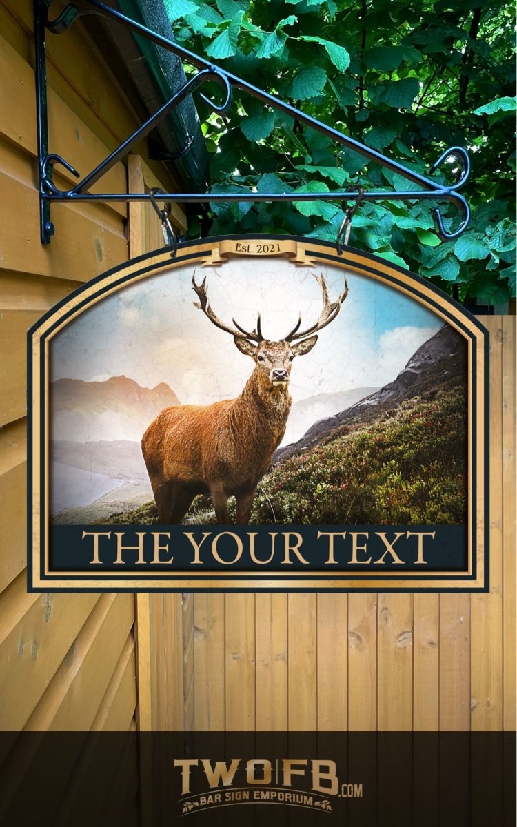 Stag Inn | Personalised Bar Sign | Pub Signage | Stagger Inn – Two Fat ...