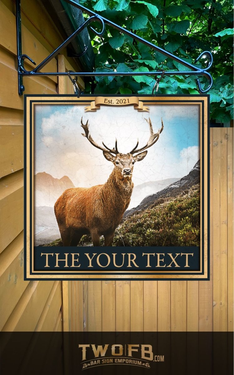 Stag Inn | Personalised Bar Sign | Pub Signage | Stagger Inn – Two Fat ...