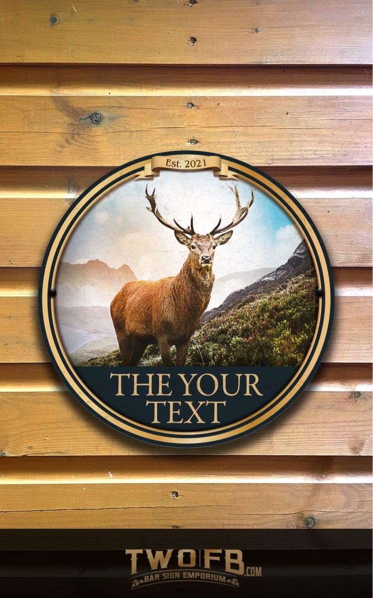 Stag Inn | Personalised Bar Sign | Pub Signage | Stagger Inn – Two Fat ...