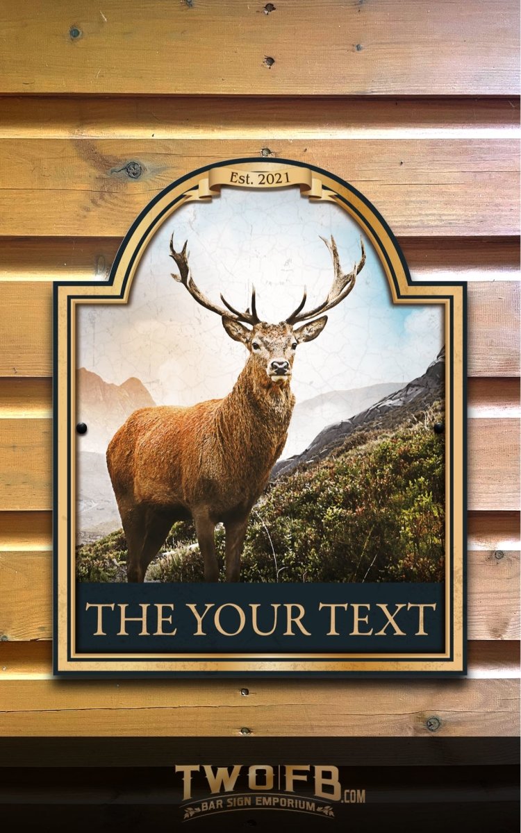 Stag Inn | Personalised Bar Sign | Pub Signage | Stagger Inn – Two Fat ...