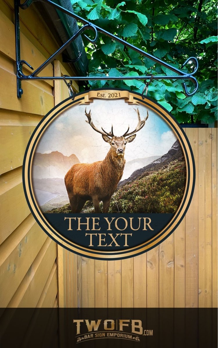 Stag Inn | Personalised Bar Sign | Pub Signage | Stagger Inn – Two Fat ...