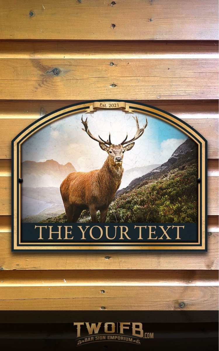 Stag Inn | Personalised Bar Sign | Pub Signage | Stagger Inn – Two Fat ...