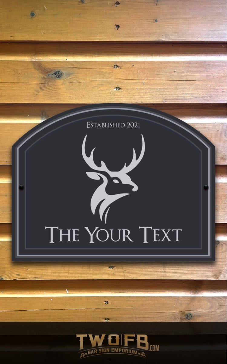 The Stags Head Personalised Bar Sign Custom Signs from Twofb.com Pub Shed signs