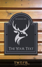 Load image into Gallery viewer, The Stags Head Personalised Bar Sign Custom Signs from Twofb.com bar signs UK
