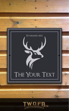 Load image into Gallery viewer, The Stags Head Personalised Bar Sign Custom Signs from Twofb.com Hanging Signs
