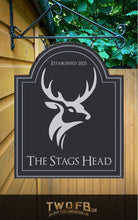 Load image into Gallery viewer, Stags Head | Personalised Bar Sign | Custom Bar signs
