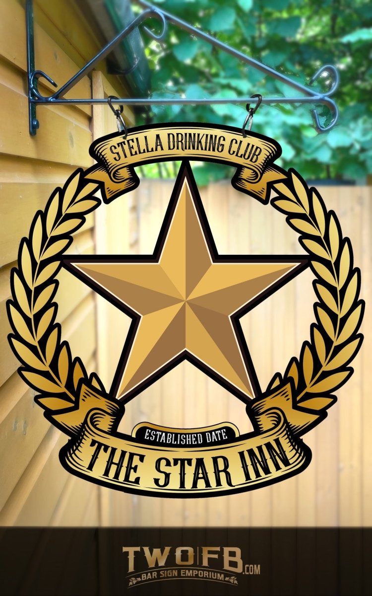 The Star Inn | Personalised Pub Sign | Hanging Pub Signs – Two Fat ...