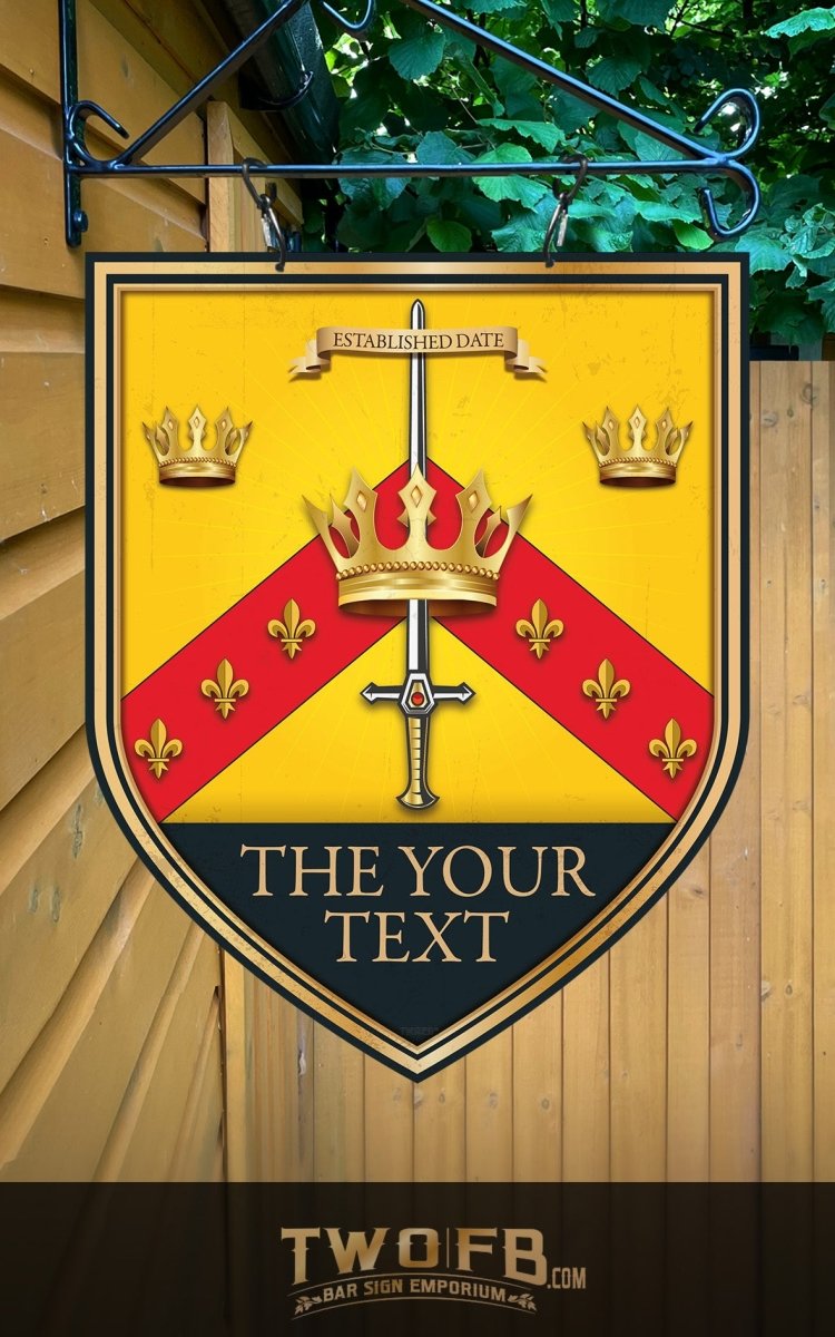 The Three Crowns Personalised Bar Sign Custom Signs from Twofb.com pub sign makers