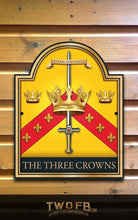 Load image into Gallery viewer, The Three Crowns Personalised Bar Sign Custom Signs from Twofb.com Bar Signs.UK
