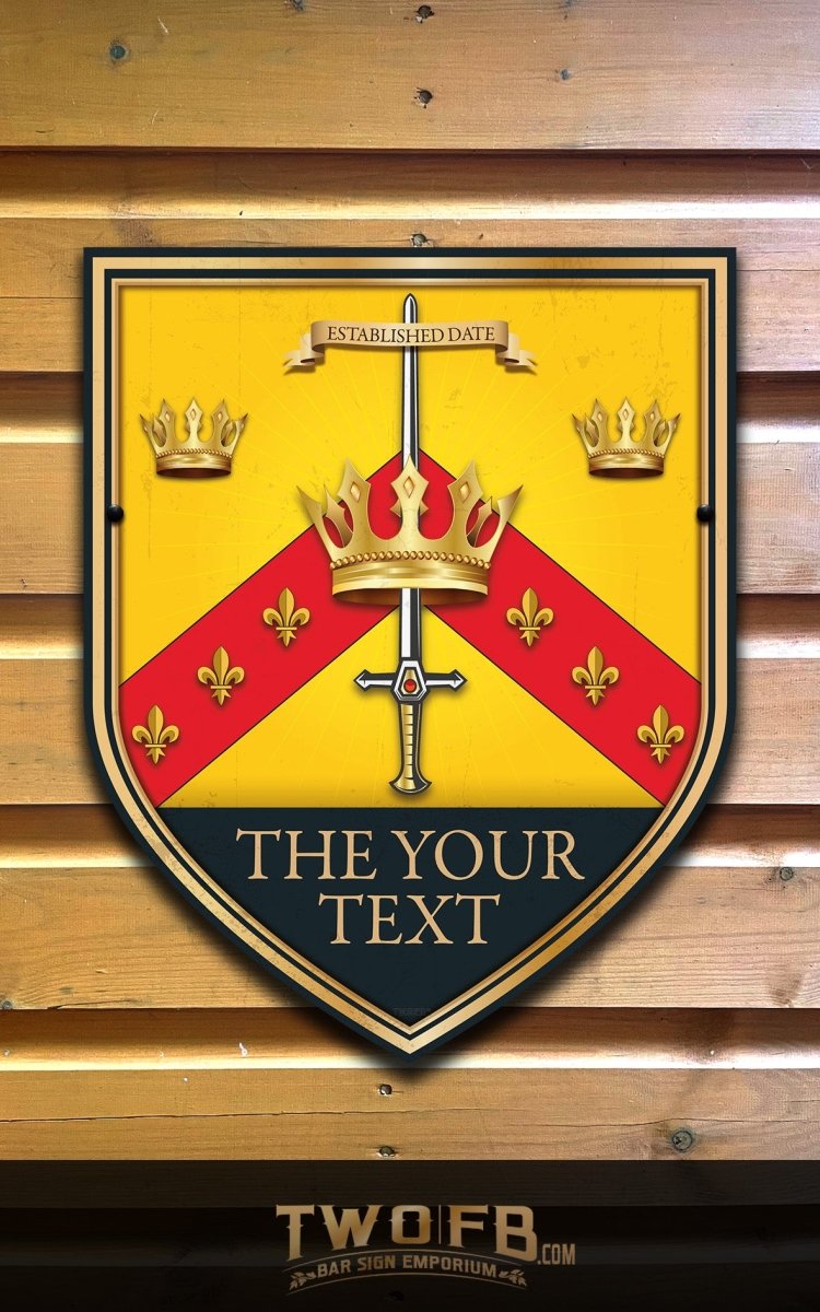 The Three Crowns Personalised Bar Sign Custom Signs from Twofb.com Signs for bars