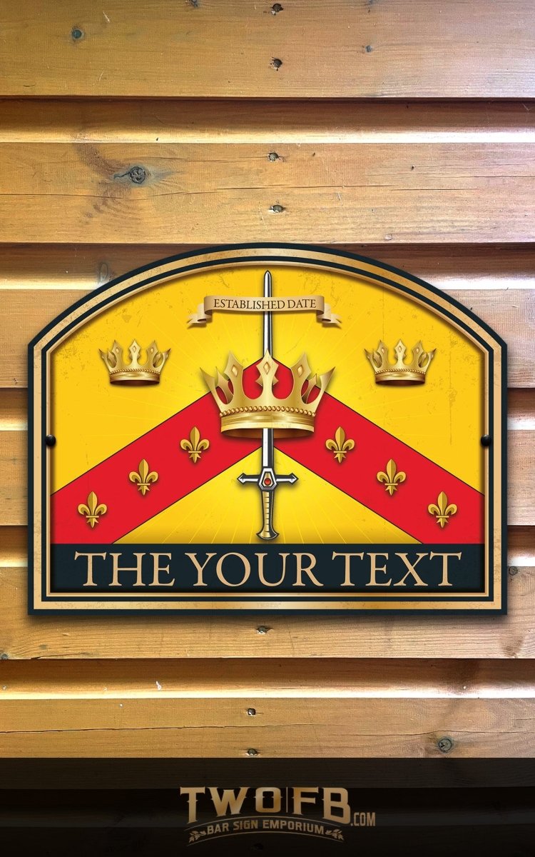 The Three Crowns Personalised Bar Sign Custom Signs from Twofb.com Hanging sign