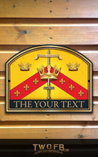 Load image into Gallery viewer, The Three Crowns Personalised Bar Sign Custom Signs from Twofb.com Hanging sign
