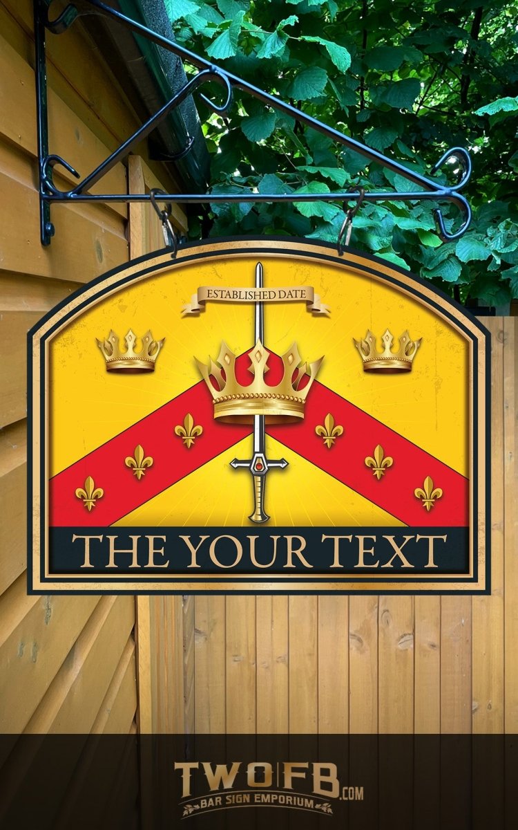 The Three Crowns Personalised Bar Sign Custom Signs from Twofb.com custom made pub sign UK