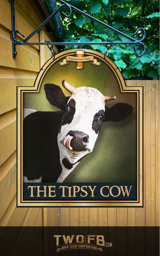 The Tipsy Cow Personalised Bar Sign Custom Signs from Twofb.com signs for bars