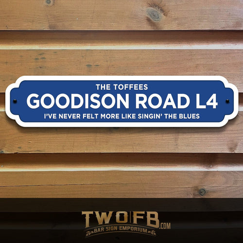 The Toffees Road Sign Custom Signs from Twofb.com signs for bars