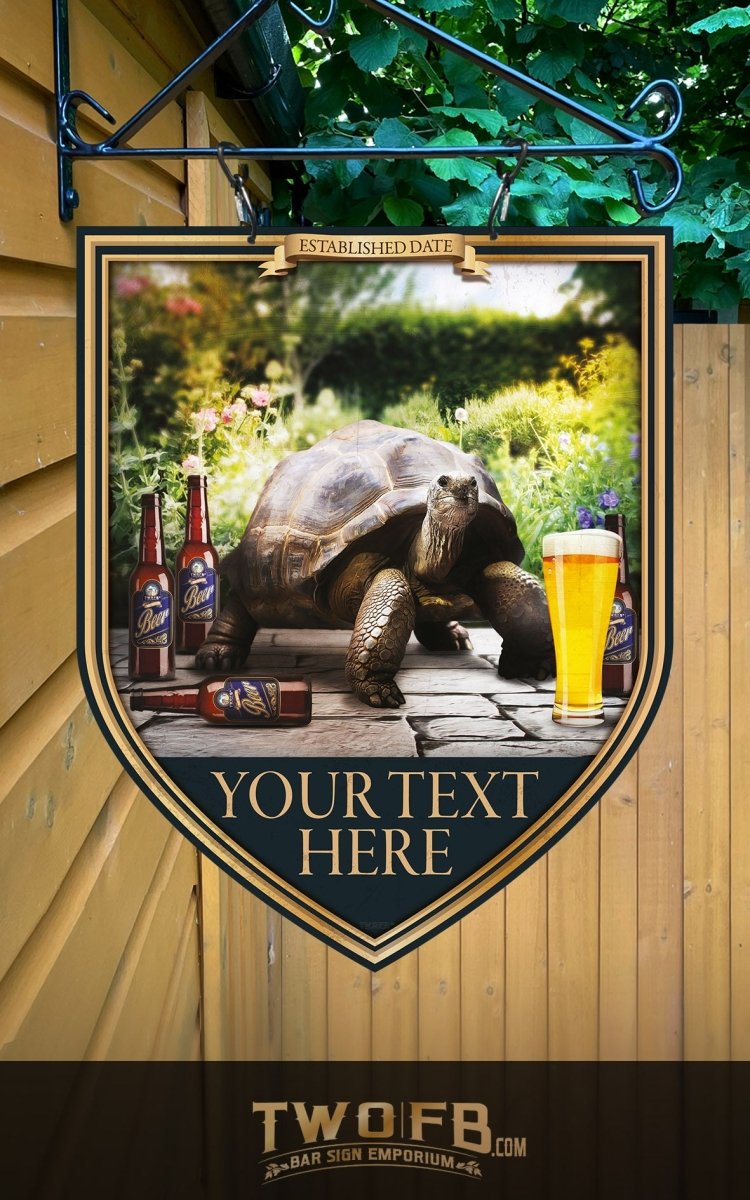 The Tortoise Beer Garden Personalised Bar Sign Custom Signs - Pub Signs