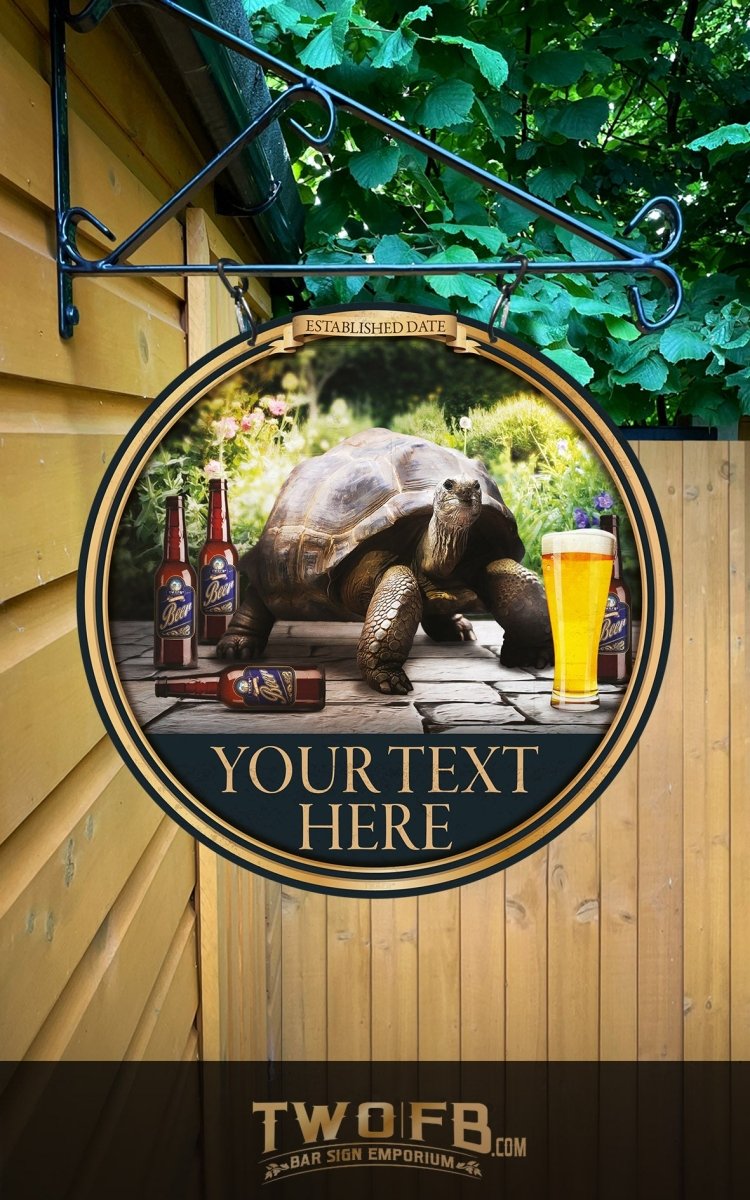 The Tortoise Beer Garden Personalised Bar Sign Custom Signs from Twofb.com pub sign