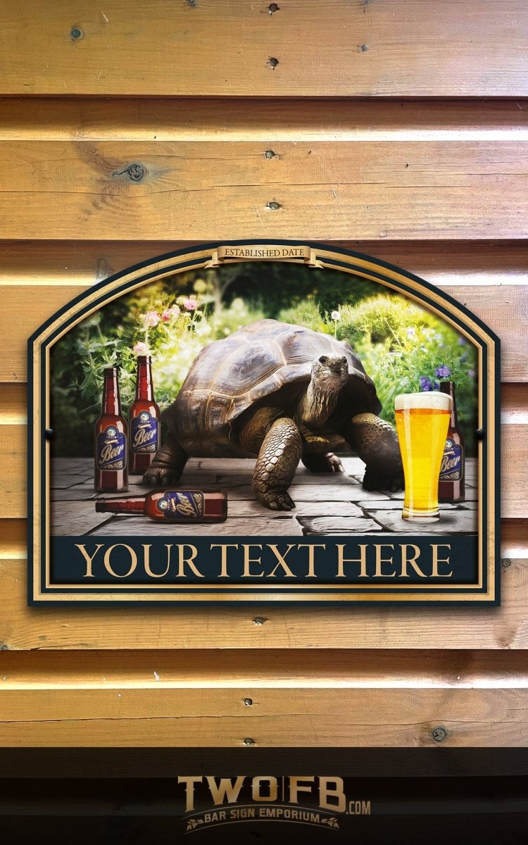 The Tortoise Beer Garden Personalised Bar Sign Custom Signs from Twofb.com signs for bars