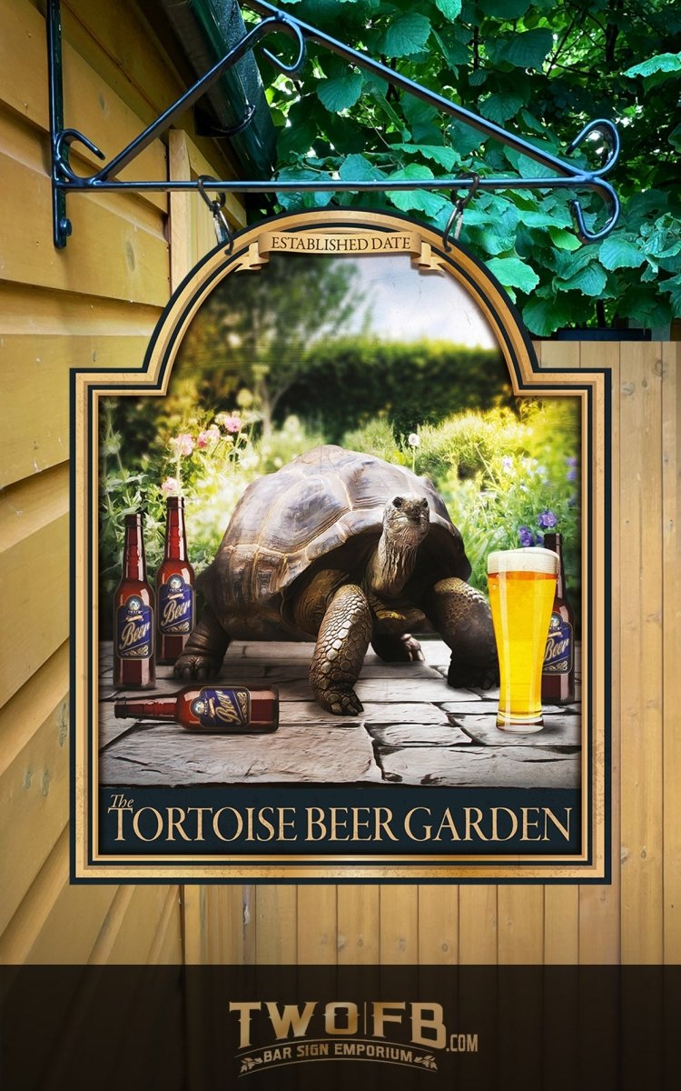The Tortoise Beer Garden Personalised Bar Sign Custom Signs from Twofb.com signs for bars