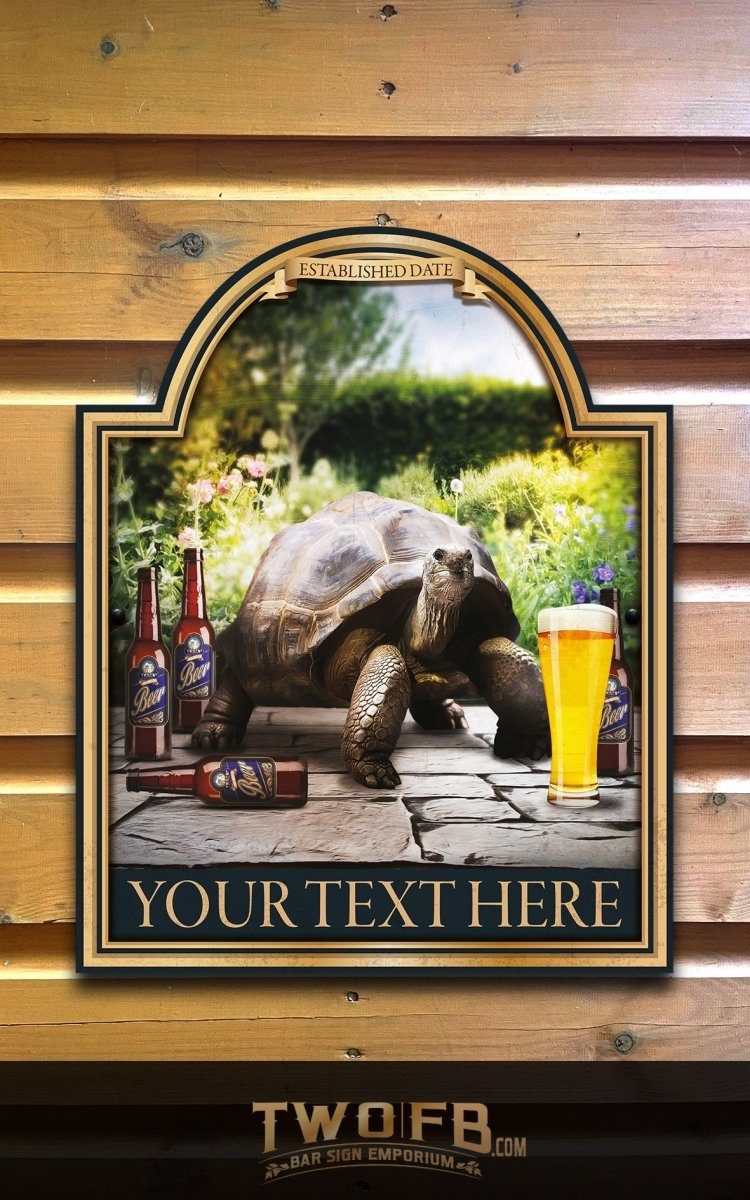 The Tortoise Beer Garden Personalised Bar Sign Custom Signs from Twofb.com signs for bars