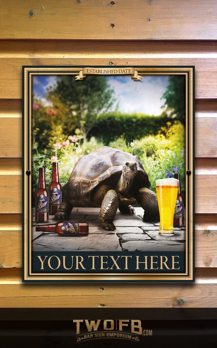 The Tortoise Beer Garden Personalised Bar Sign Custom Signs from Twofb.com signs for bars