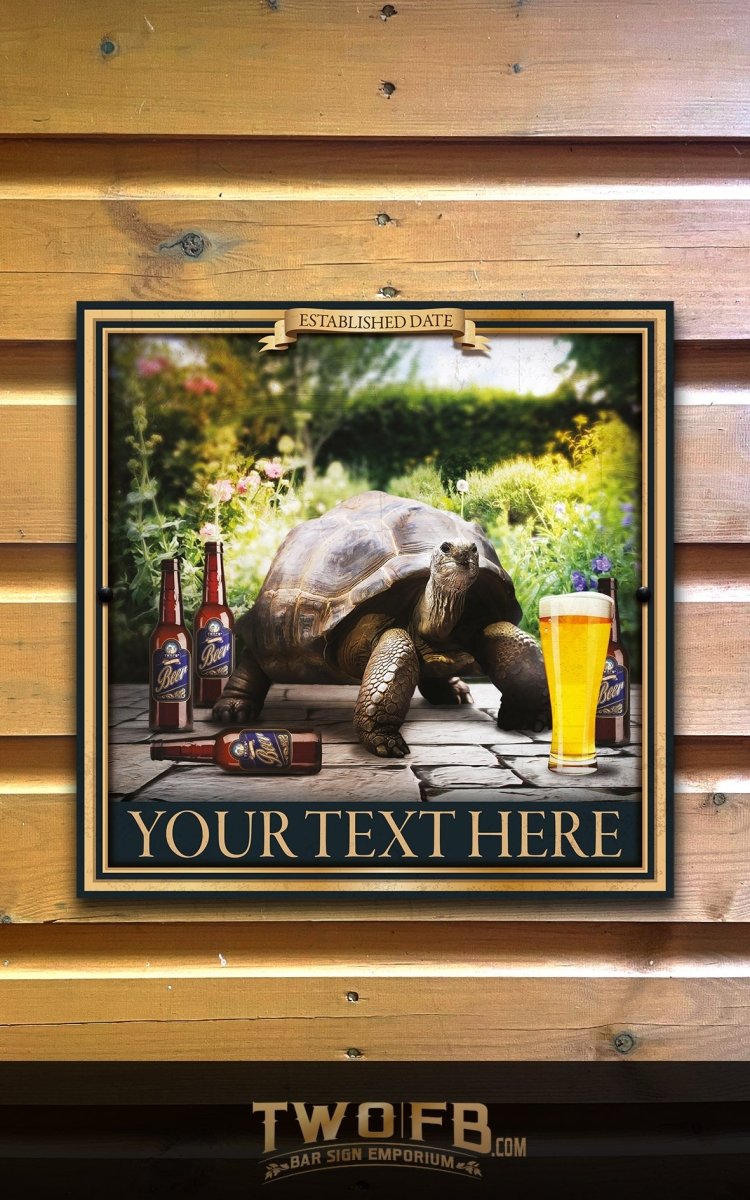 The Tortoise Beer Garden Personalised Bar Sign Custom Pub Signs from Twofb.com signs for bars