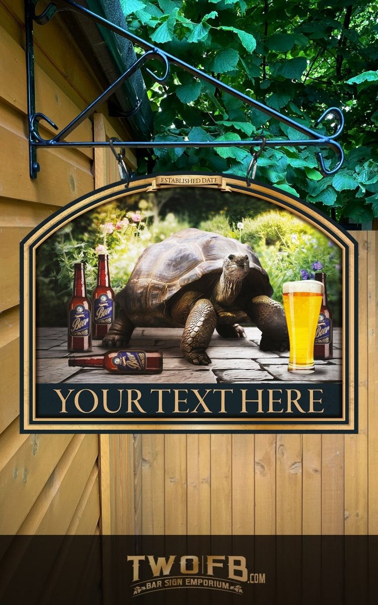 The Tortoise Beer Garden Personalised Bar Sign Custom Signs from Twofb.com signs for bars