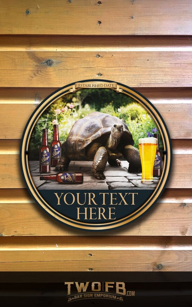 The Tortoise Beer Garden Personalised Bar Sign Custom Signs from Twofb.com signs for bars