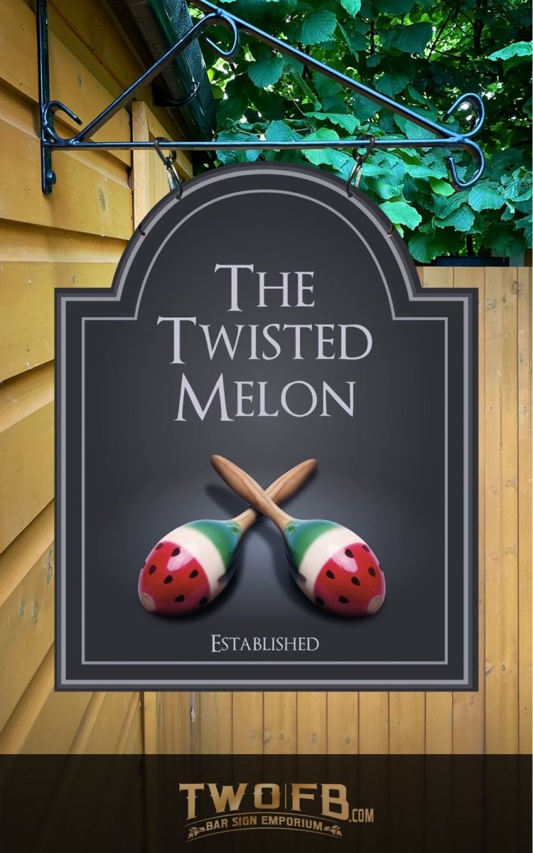 Twisted Melon | Personalised Bar Sign | Happy Mondays Pub Sign