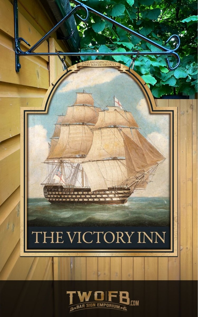 HMS Victory Inn | Personalised Bar Sign | English Pub Sign