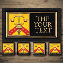 Load image into Gallery viewer, Three Crowns traditional bar sign, Bar runner, beer matts, bar coasters.
