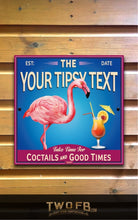 Load image into Gallery viewer, Tipsy Flamingo | Vintage Bar Sign | Pub Signs | funny bar sign | Hanging Signs | Bar Sign
