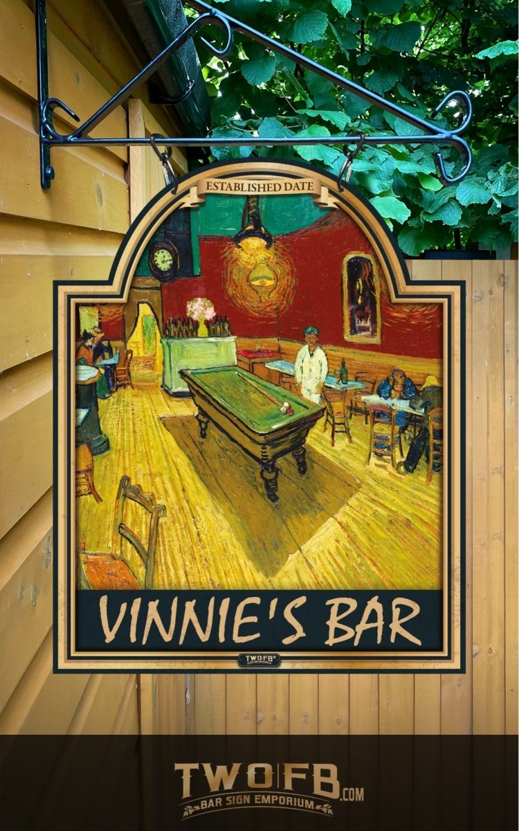 Vinnie's Bar Sign | Personalised Pub Sign | Hanging Pub Signs
