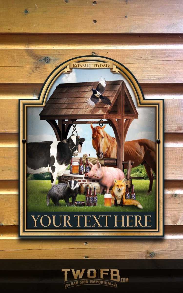 Watering Hole Personalised Bar Sign Custom Signs from Twofb.com Pub Sign Designs