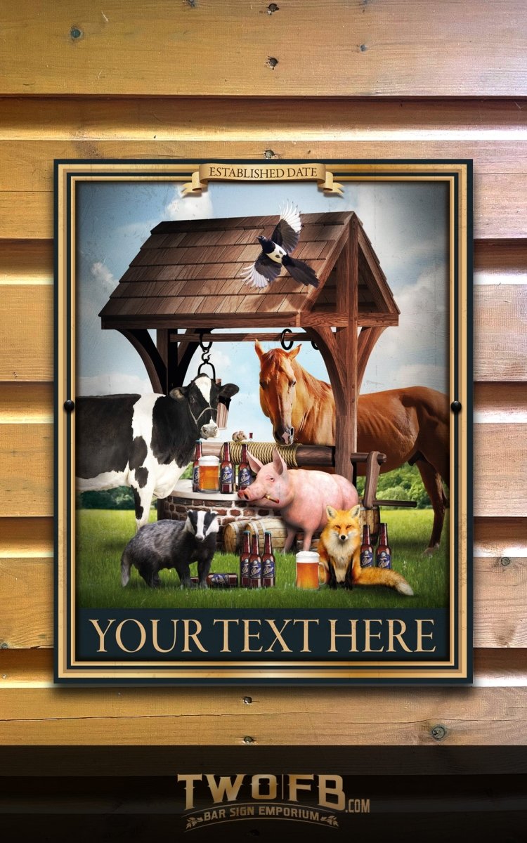 Watering Hole Personalised Bar Sign Custom Signs from Twofb.com Personalised pub signs UK