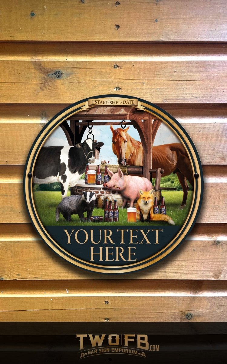 Watering Hole Personalised Bar Sign Custom Signs from Twofb.com Home Bar Signs UK