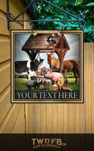 Load image into Gallery viewer, Watering Hole Personalised Bar Sign Custom Signs from Twofb.com Hanging Pub Signs
