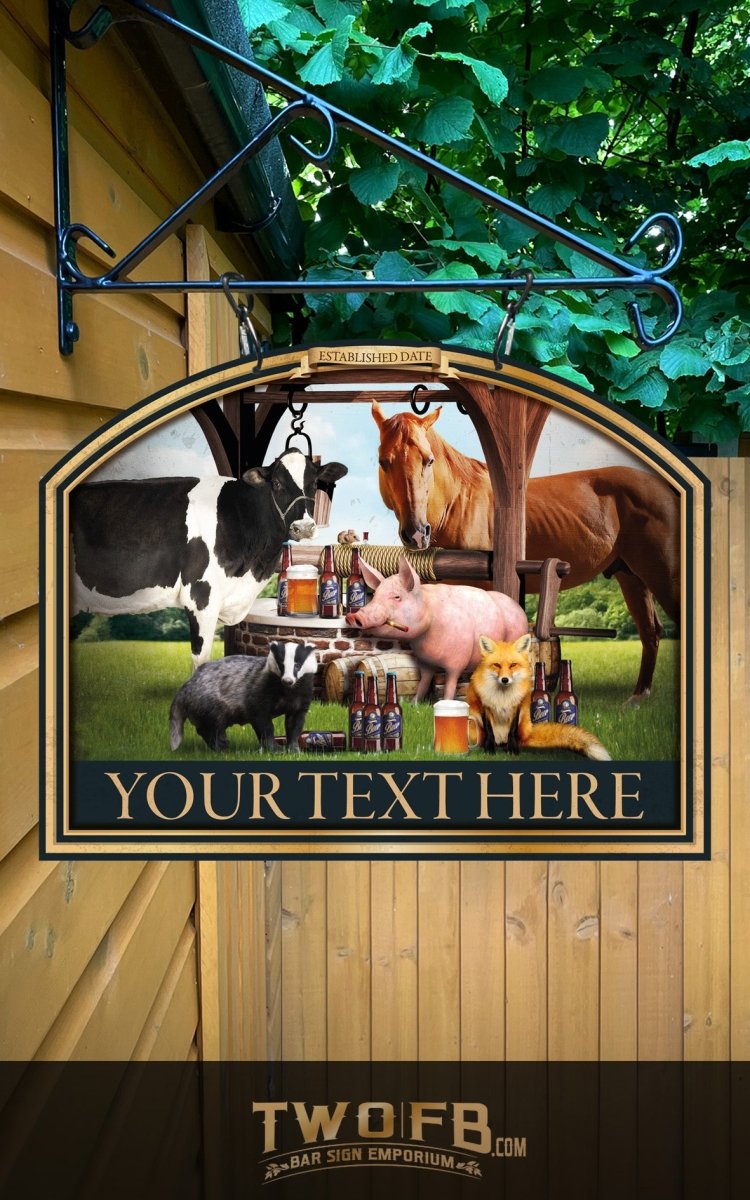 Watering Hole Personalised Bar Sign Custom Signs from Twofb.com Hanging Signs