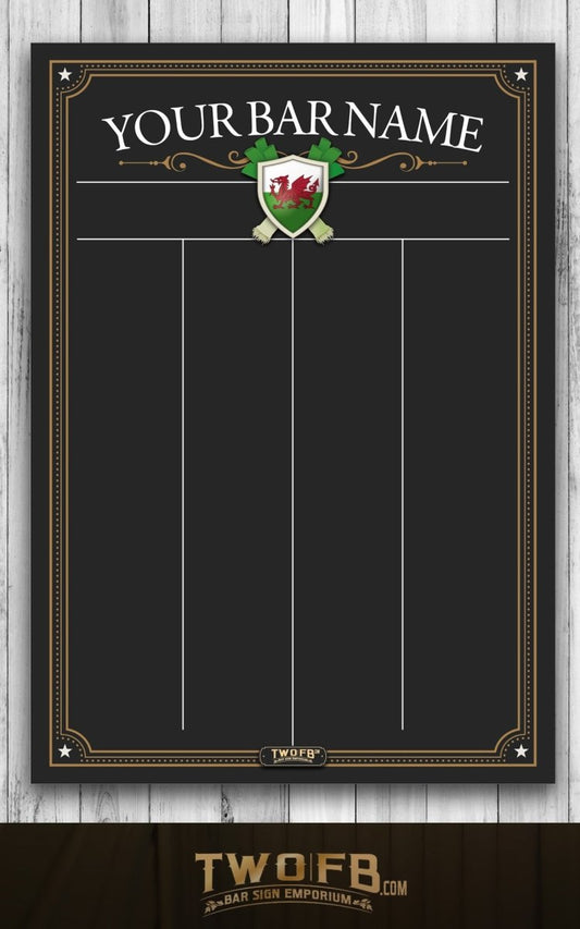 Welsh Official Darts Chalkboard | Darts Tournament Scoreboard | Chalk scoreboard