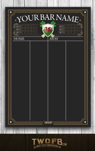 Load image into Gallery viewer, Welsh Official Darts Chalkboard | Darts Tournament Scoreboard | Chalk scoreboard
