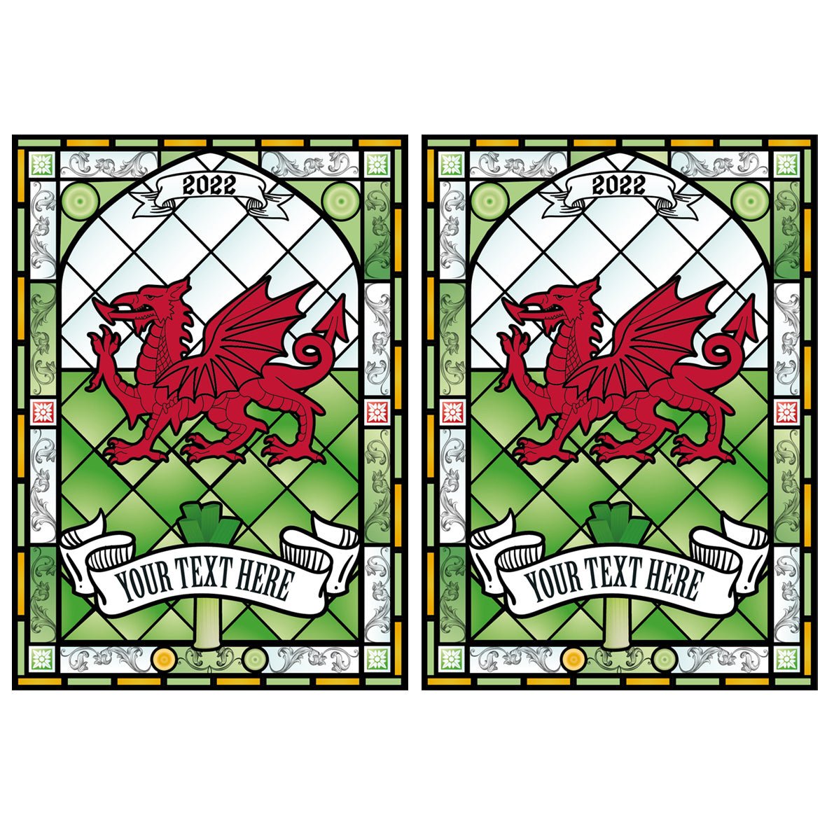 Welsh Window Vinyl  | Stained Glass | Custom window decals