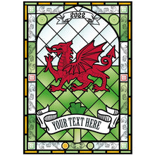 Load image into Gallery viewer, Welsh Window Vinyl  | Stained Glass | Custom window decals
