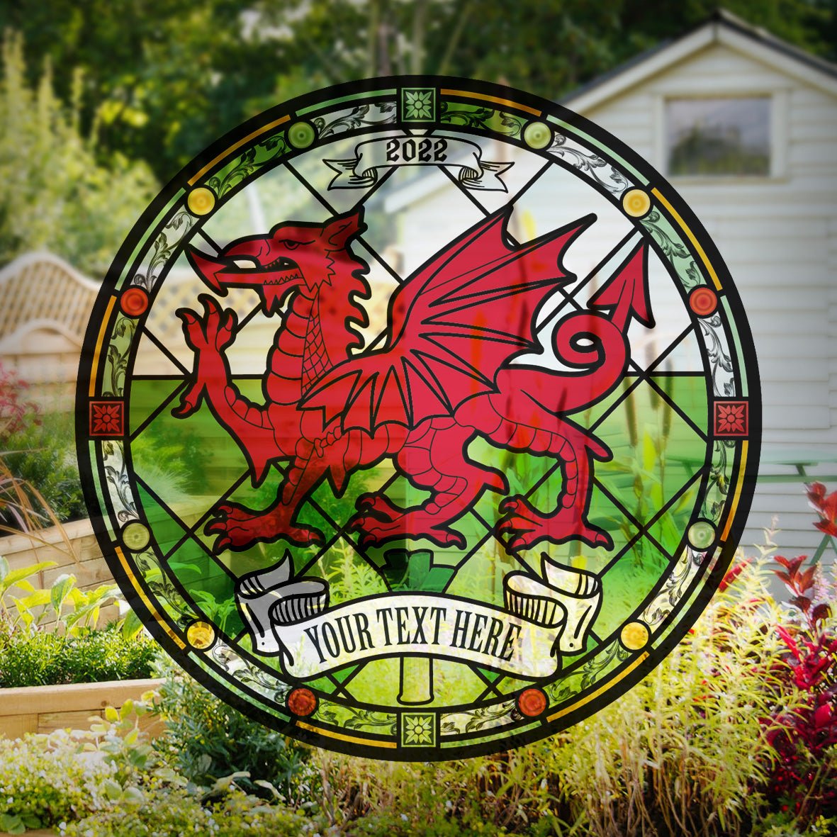 Welsh Window Vinyl  | Stained Glass | Custom window decals
