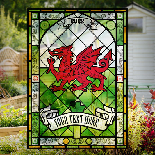 Welsh Window Vinyl  | Stained Glass | Custom window decals